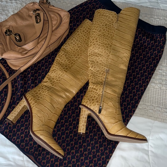 Vince Camuto Shoes - Vince Camuto Tan Over the Knee Boots